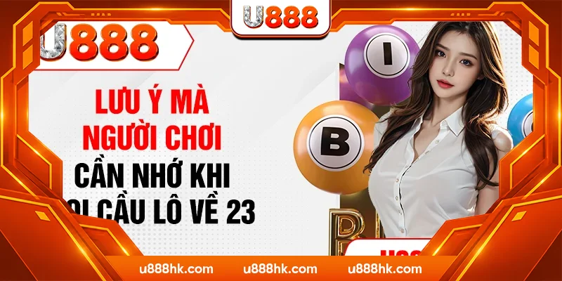 Lưu ý mà người chơi cần nhớ khi soi cầu lô về 23 Lưu ý mà người chơi cần nhớ khi soi cầu lô về 23